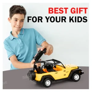 RC Open Jeep Remote Control Car Toys For Boys USB Rechargable Off Road RC Toy Cars For Kids Best Birthday Gift- Yellow