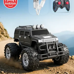 Off Roader Rechargeable Remote Control Truck With Normal & Turbo Speed & 4 Headlight Modes - Black