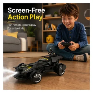 2.4 G High Speed Remote Control Car with Smoke Effect RC car Toy for Kids - Black
