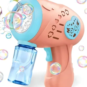 Automatic Bubble Machine Gun with Leak-Proof Design & 1 Bubble Solution (Color May Vary)
