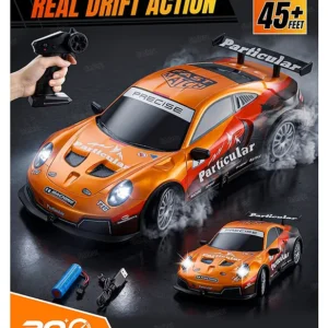 Remote Control Racing Car for Kids High Speed RC Sports Car with Realistic Design Rechargeable Toy Car for Boys and Girls - Orange